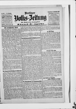 Berliner Volkszeitung vom 22.11.1906