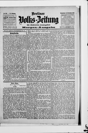 Berliner Volks-Zeitung on Nov 24, 1906