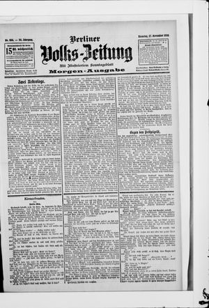 Berliner Volkszeitung vom 27.11.1906
