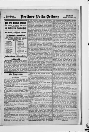 Berliner Volkszeitung on Dec 30, 1906