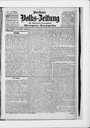 Berliner Volkszeitung vom 01.01.1907