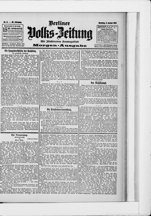 Berliner Volkszeitung vom 08.01.1907