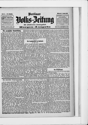 Berliner Volkszeitung vom 09.01.1907
