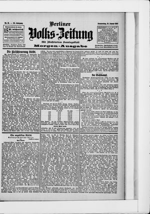 Berliner Volkszeitung vom 10.01.1907