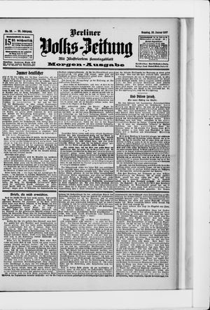 Berliner Volkszeitung on Jan 20, 1907