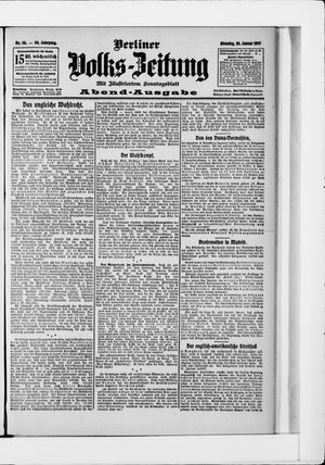 Berliner Volkszeitung vom 22.01.1907