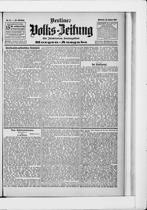 Berliner Volkszeitung vom 23.01.1907