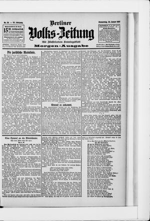 Berliner Volkszeitung on Jan 24, 1907