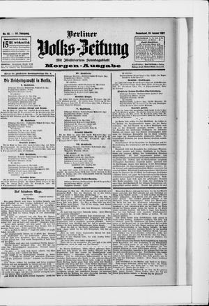 Berliner Volkszeitung vom 26.01.1907