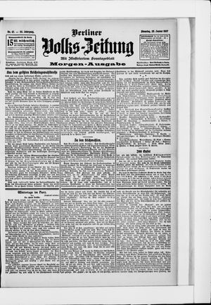 Berliner Volkszeitung vom 29.01.1907