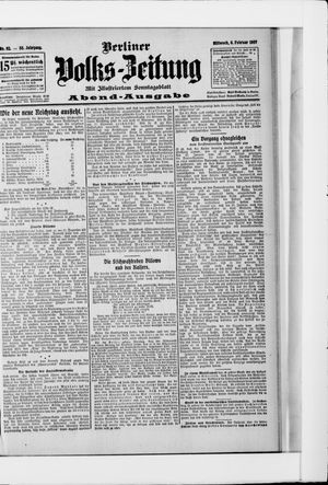 Berliner Volkszeitung on Feb 6, 1907