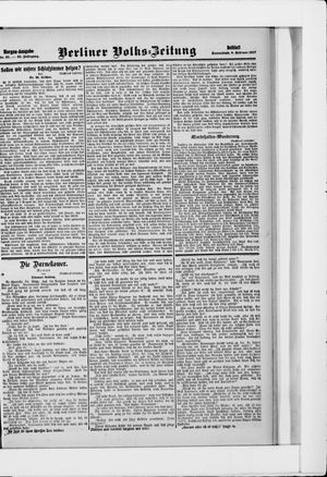 Berliner Volkszeitung vom 09.02.1907