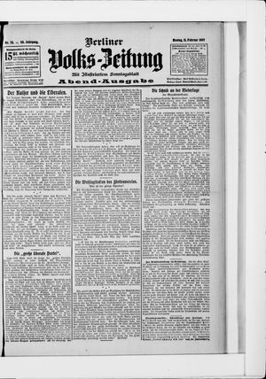 Berliner Volkszeitung vom 11.02.1907