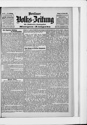 Berliner Volkszeitung vom 15.02.1907