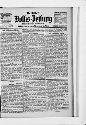 Berliner Volkszeitung vom 21.02.1907