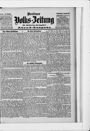 Berliner Volkszeitung vom 21.02.1907