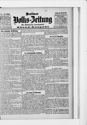 Berliner Volkszeitung vom 25.02.1907