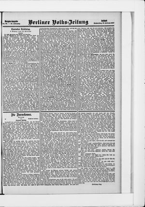 Berliner Volkszeitung vom 28.02.1907