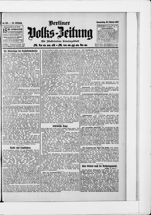 Berliner Volkszeitung vom 28.02.1907