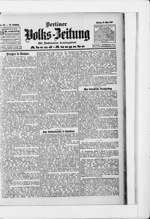 Berliner Volkszeitung vom 25.03.1907