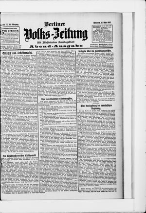 Berliner Volkszeitung vom 27.03.1907