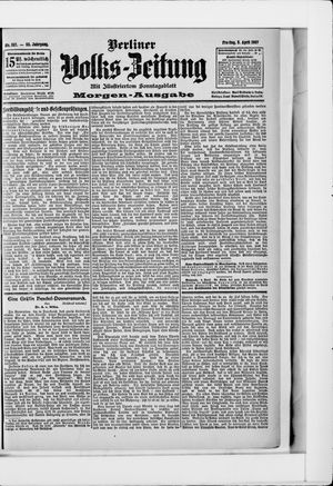 Berliner Volkszeitung vom 05.04.1907