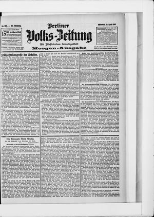 Berliner Volkszeitung on Apr 10, 1907