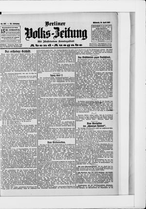 Berliner Volkszeitung on Apr 10, 1907
