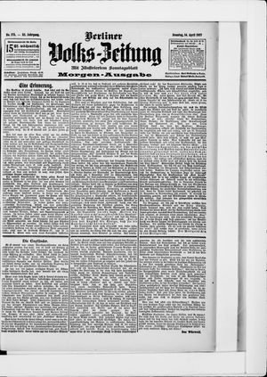 Berliner Volkszeitung vom 14.04.1907