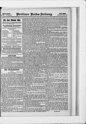 Berliner Volkszeitung vom 21.04.1907