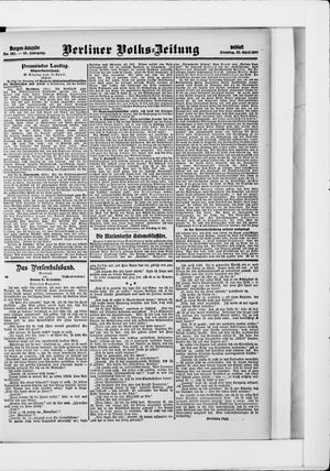 Berliner Volkszeitung vom 23.04.1907