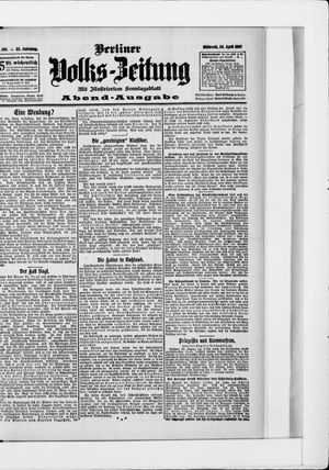 Berliner Volkszeitung vom 24.04.1907