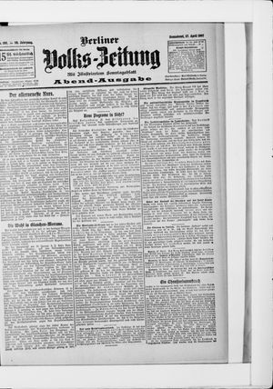 Berliner Volkszeitung vom 27.04.1907