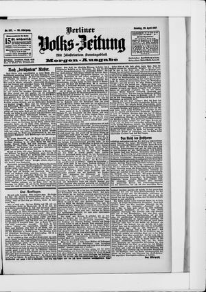 Berliner Volkszeitung vom 28.04.1907