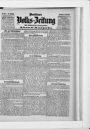 Berliner Volkszeitung vom 30.04.1907