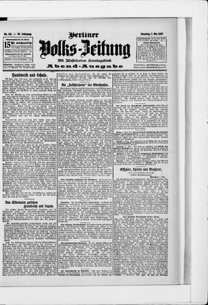 Berliner Volkszeitung on May 7, 1907