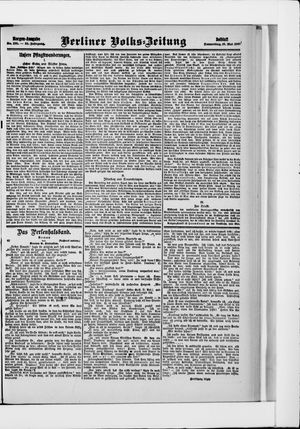 Berliner Volkszeitung vom 16.05.1907