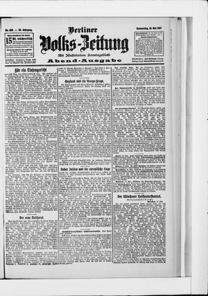 Berliner Volkszeitung vom 16.05.1907