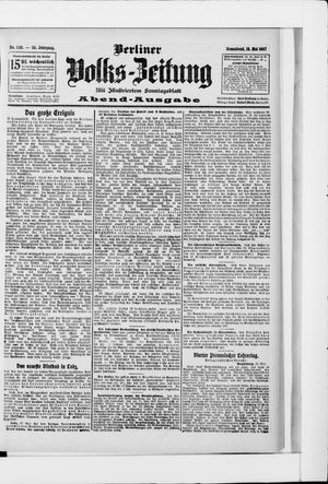 Berliner Volkszeitung vom 18.05.1907