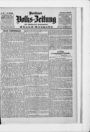 Berliner Volkszeitung on May 23, 1907