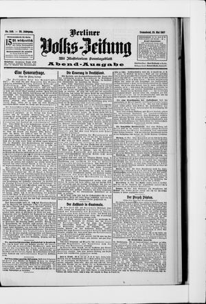 Berliner Volkszeitung vom 25.05.1907