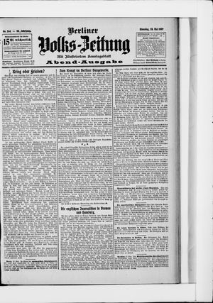 Berliner Volkszeitung vom 28.05.1907