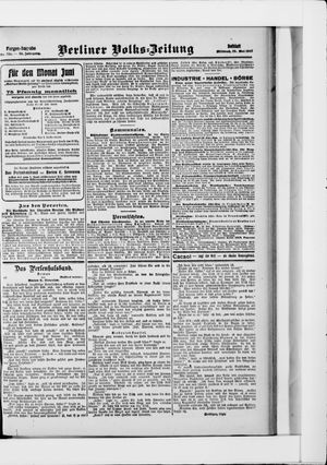 Berliner Volkszeitung on May 29, 1907
