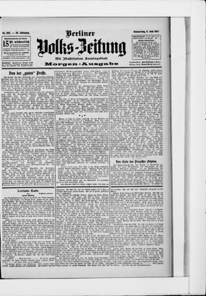 Berliner Volkszeitung vom 06.06.1907