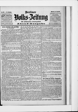 Berliner Volkszeitung on Jun 12, 1907