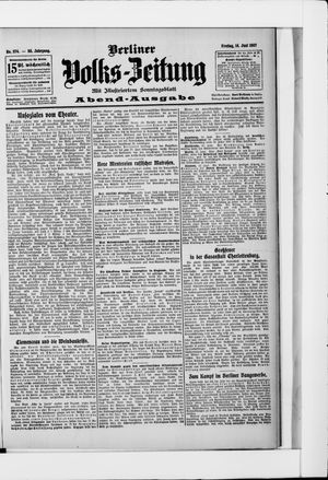 Berliner Volkszeitung vom 14.06.1907