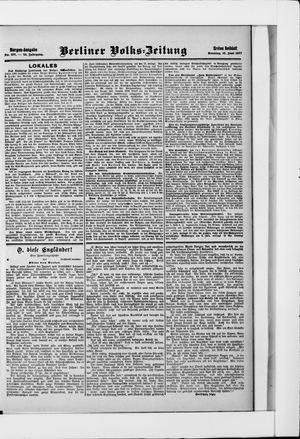 Berliner Volkszeitung vom 16.06.1907