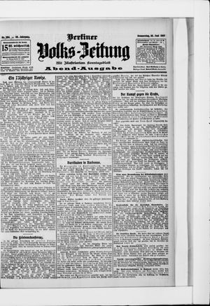 Berliner Volkszeitung vom 20.06.1907