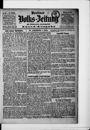 Berliner Volkszeitung vom 01.07.1907
