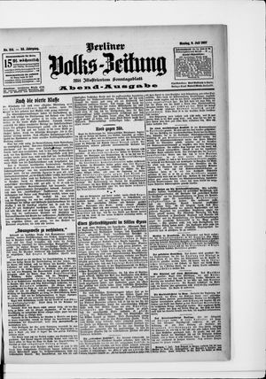 Berliner Volkszeitung vom 08.07.1907
